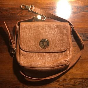 Isaac Mizrahi Live Genuine Leather Crossbody Purse
